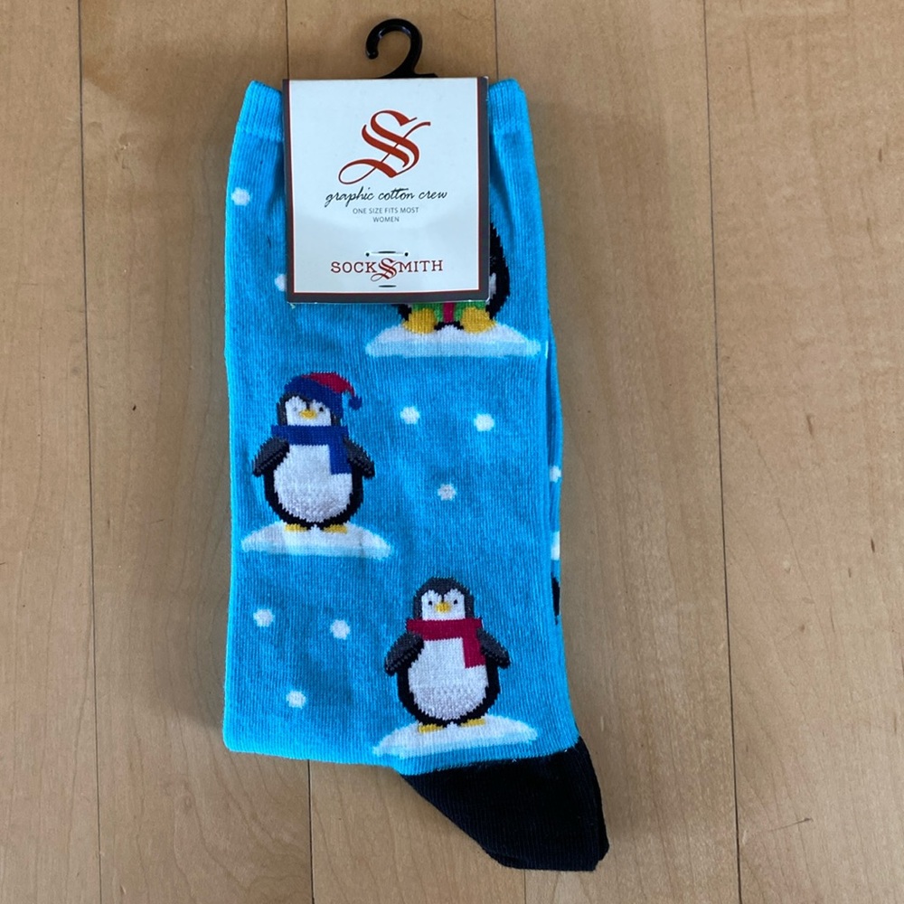 Sock Smith- Penguins Blue Socks